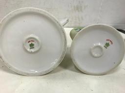 NIPPON HAND PAINTED CREAM /SUGAR & UNMARKED SALT / PEPPER