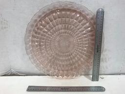 YELLOW FOOTED & PINK DEPRESSION GLASS DISHES