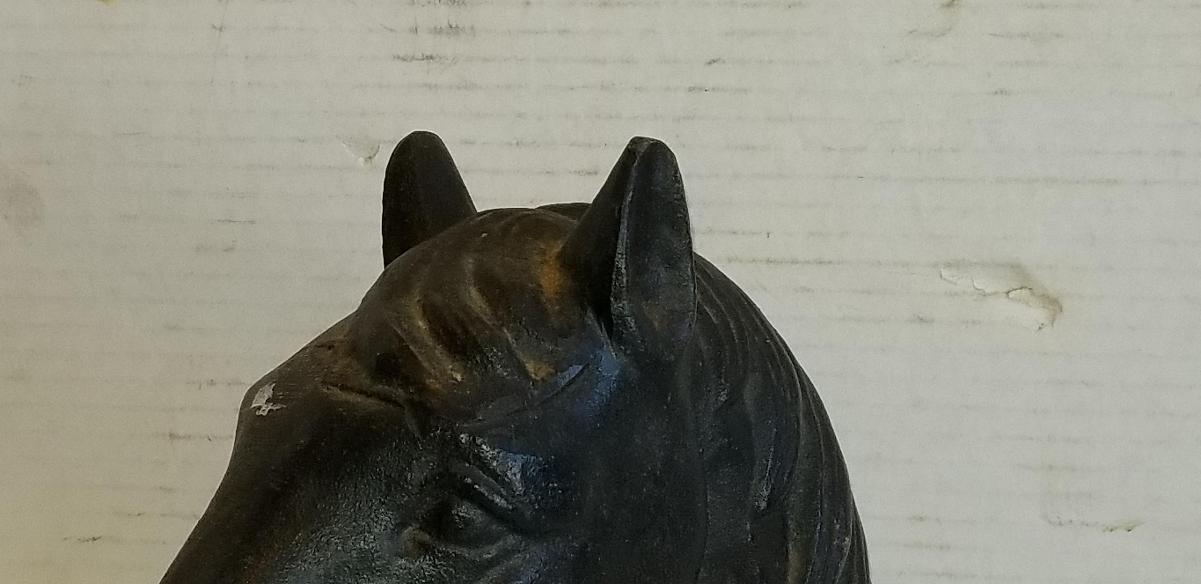 CAST IRON HORSE HEAD HITCHING POST TOPPER