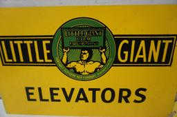 LITTLE GIANT ELEVATORS METAL SIGN