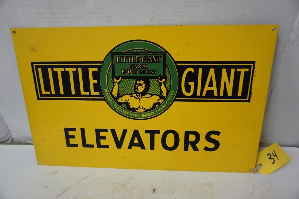 LITTLE GIANT ELEVATORS METAL SIGN
