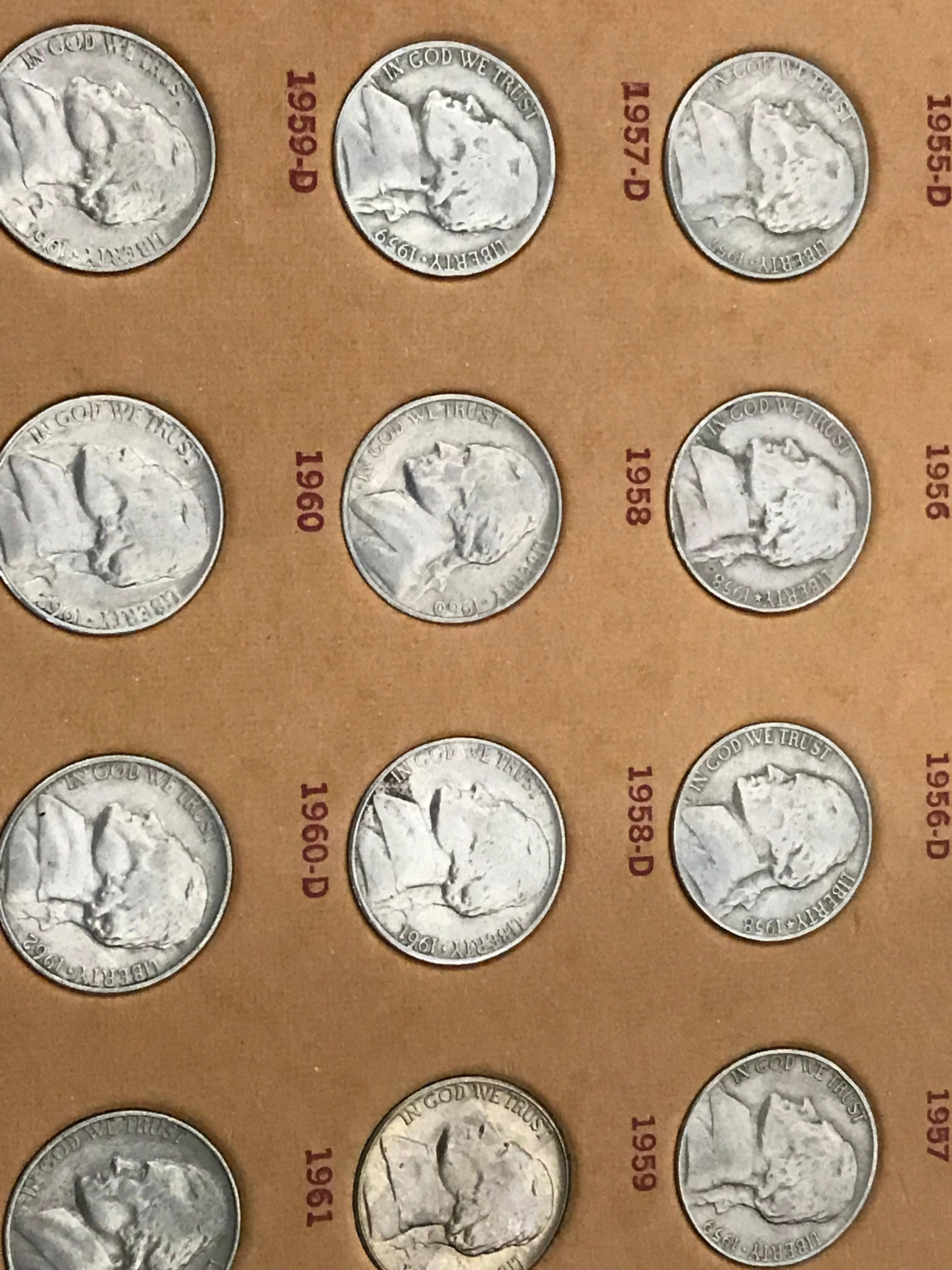 TREAT JEFFERSON NICKEL COIN FOLDER #1 FULL ON NICKELS