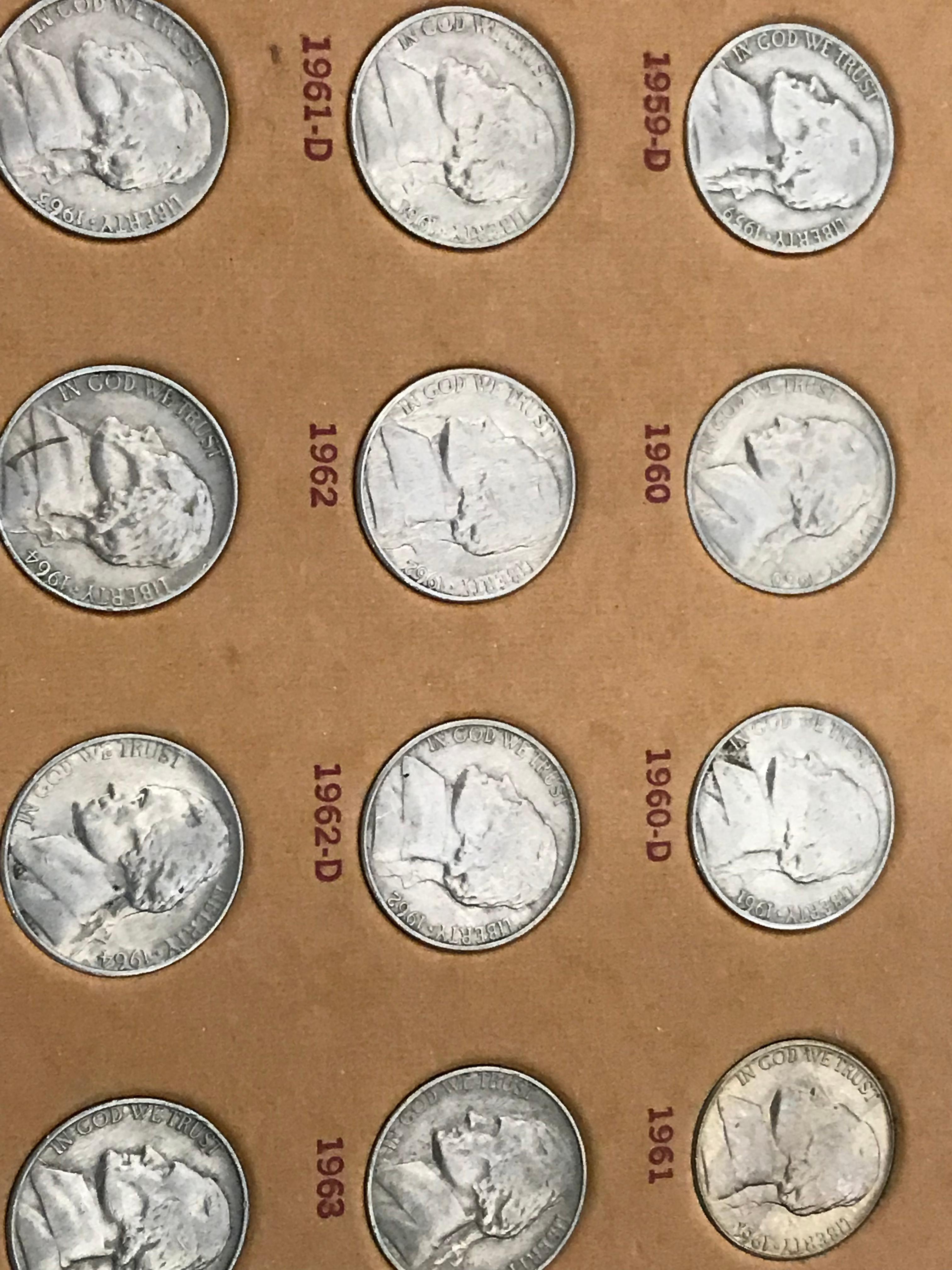 TREAT JEFFERSON NICKEL COIN FOLDER #1 FULL ON NICKELS