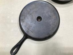 (2) 9" CAST IRON CORN BREAD WEDGE SKILLETS