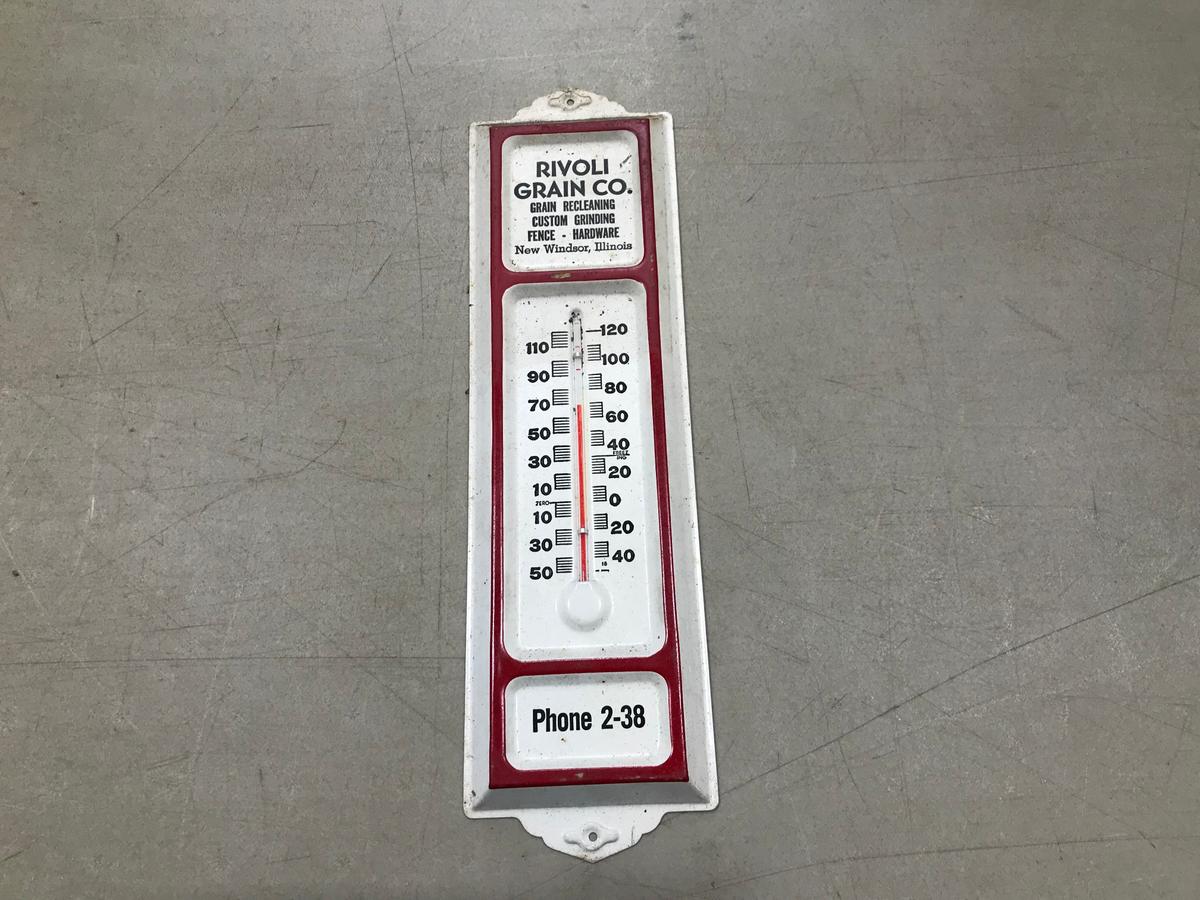 RIVOLI GRAIN CO. THERMOMETER - NEW WINDSOR, ILL