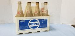 (8) PEPSI COLA BOTTLES W CARRIER