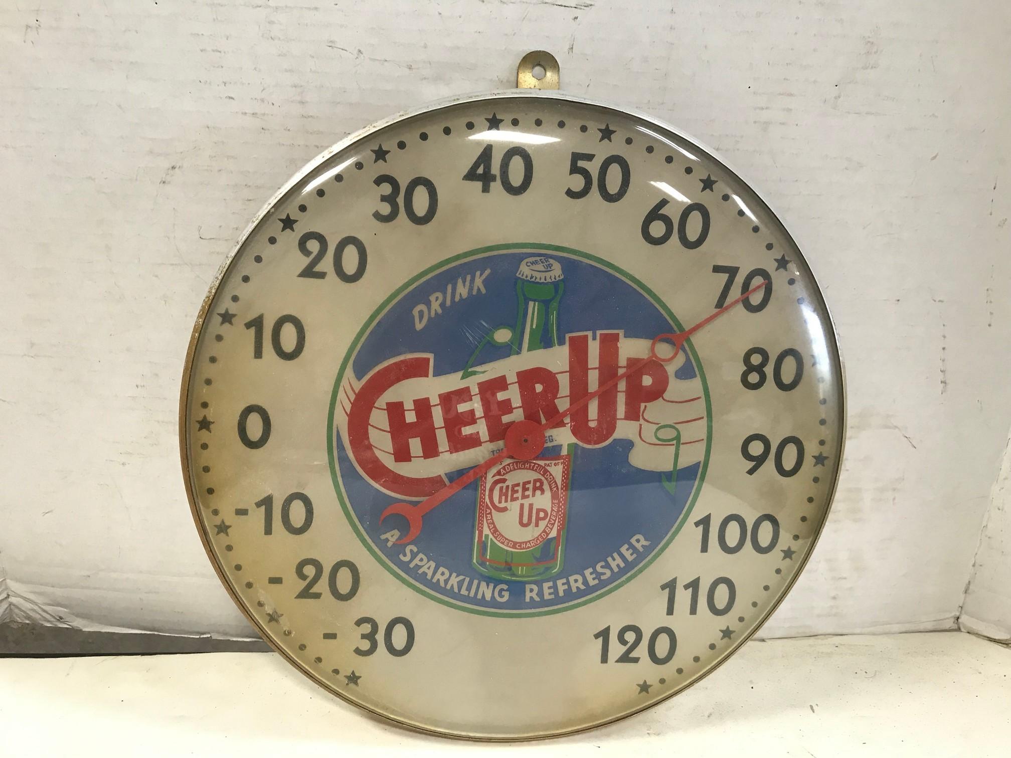 CHEER UP 12" ROUND OUTDOOR THERMOMETER