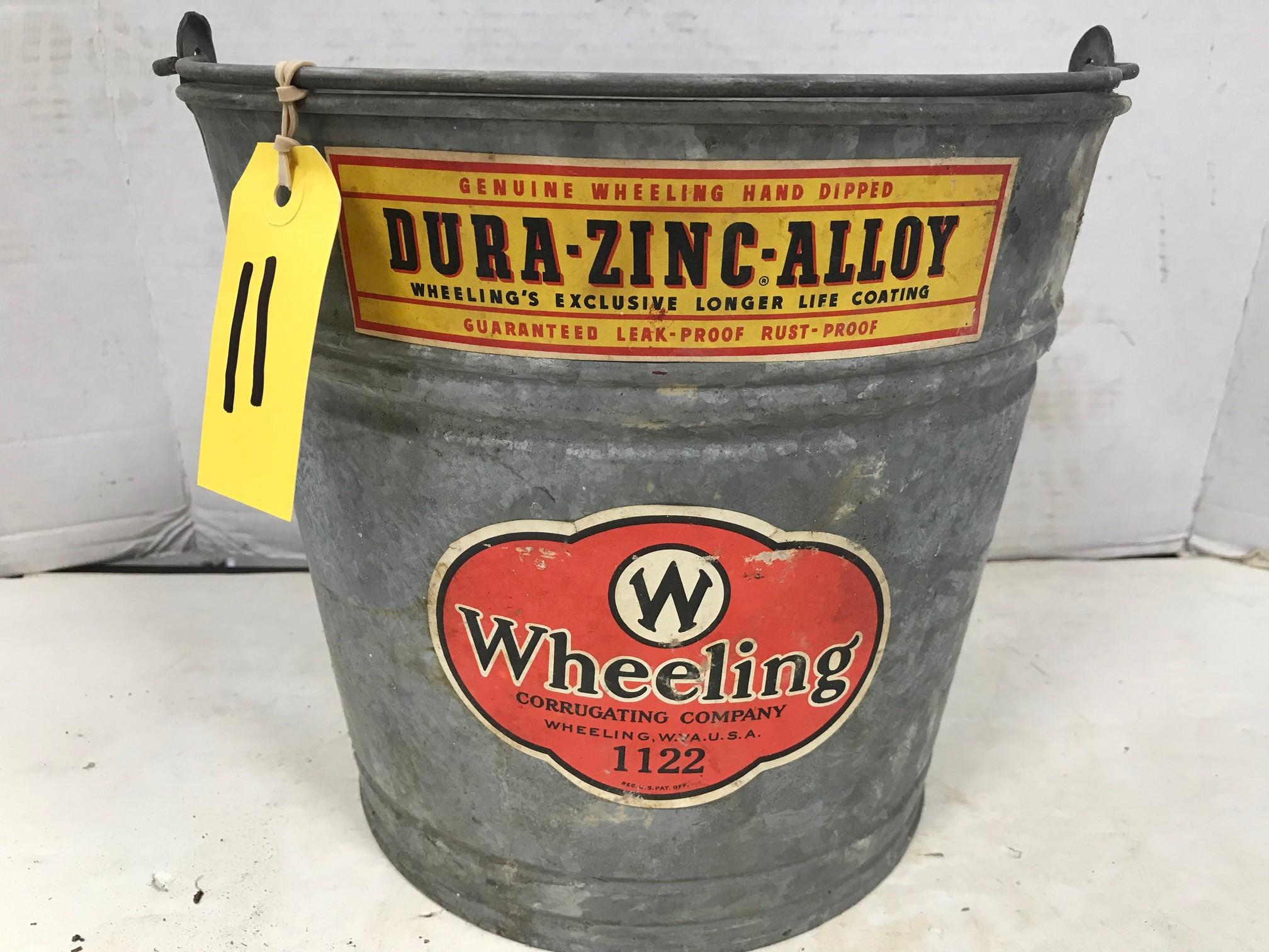 WHEELING DURA-ZINC-ALLOY GALVANIZED #1122 BUCKET