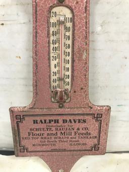 TIN RALPH DAVES MONMOUTH, IL THERMOMETER