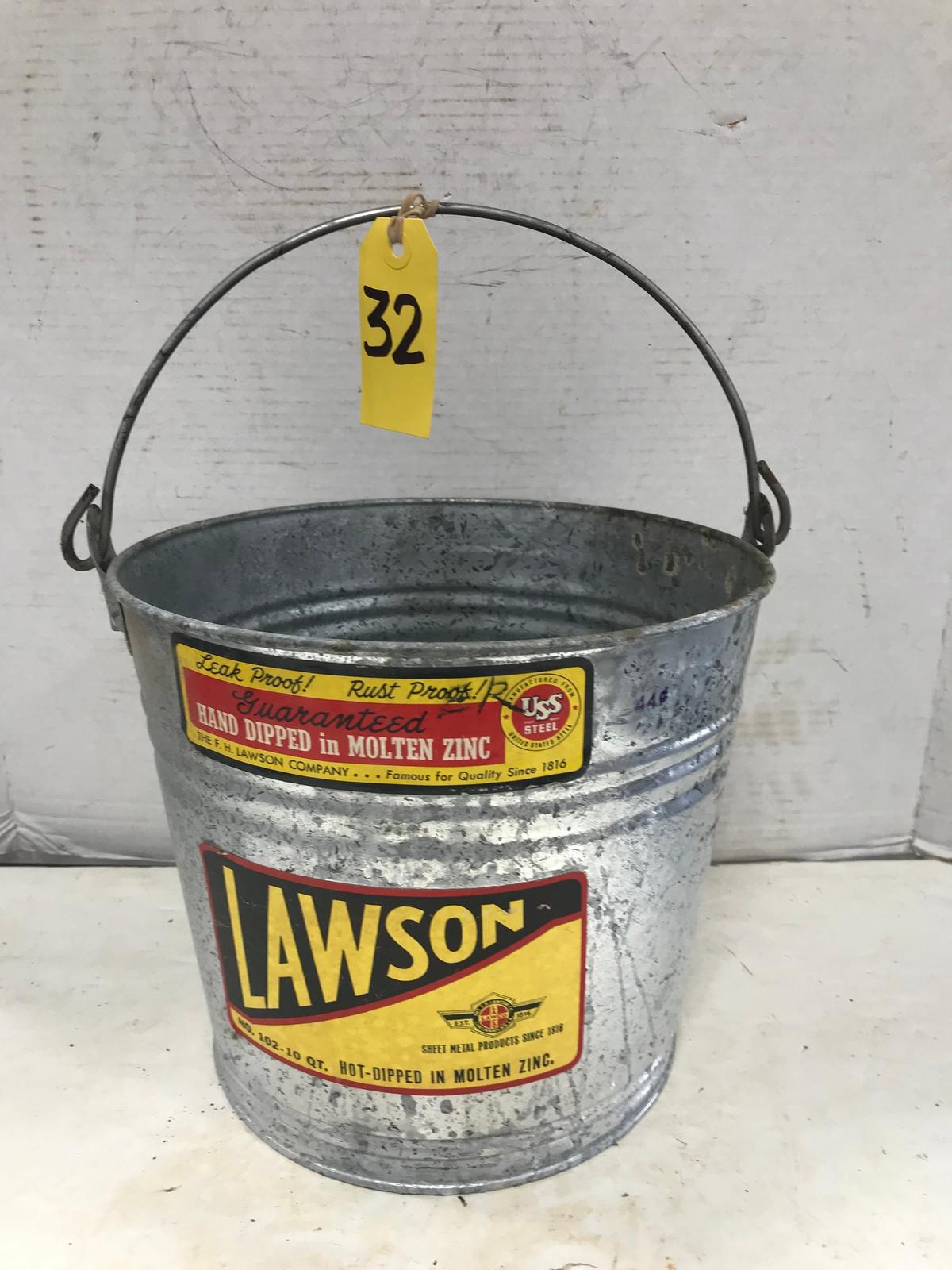 LAWSON NO. 102 GALVANIZED 10QT BUCKET