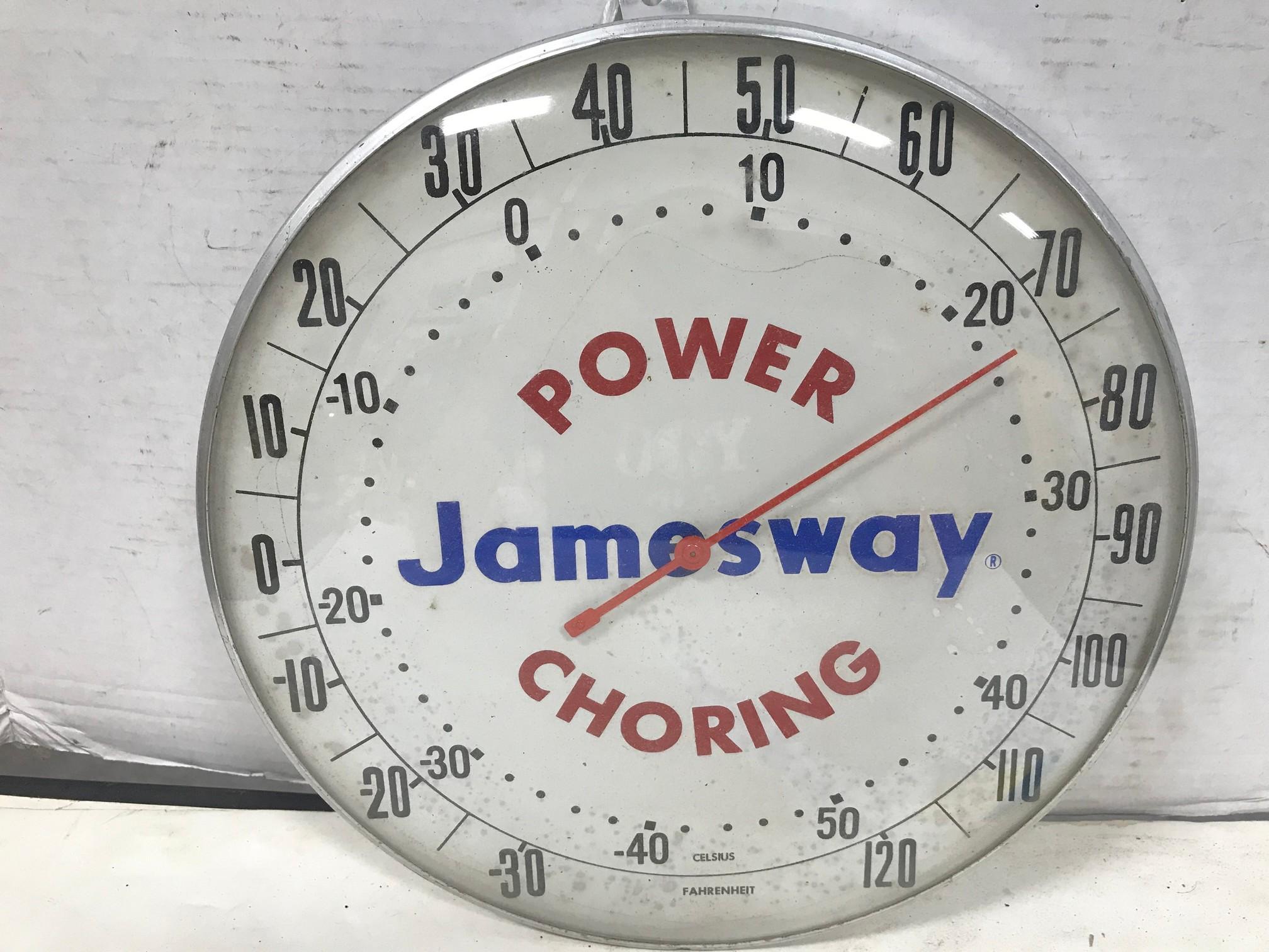 JAMESWAY POWER CHORING 12" ROUND OUTDOOR THERMOMETER