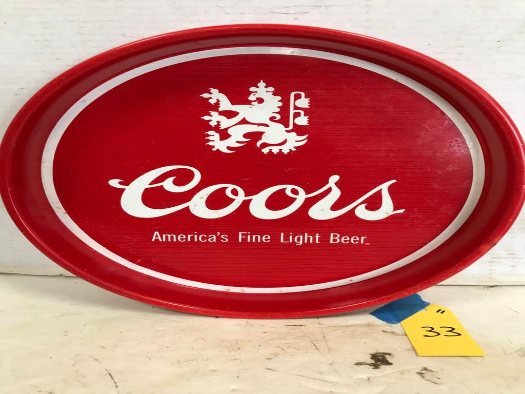 COORS METAL BEER TRAY