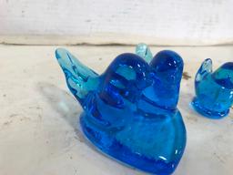 PR GLASS BIRD FIGURINES