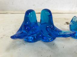 PR GLASS BIRD FIGURINES