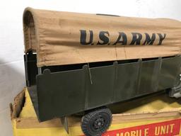 DELUXE PREMIUM CORP US MOBILE ARMY UNIT TRUCK W/ ORIGINAL BOX