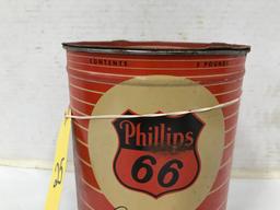 5 POUND PHILLIPS 66 GREASE CAN