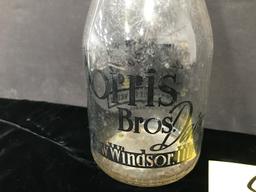 NORRIS BROS ONE QUART MILK BOTTLE