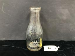 NORRIS BROS ONE QUART MILK BOTTLE