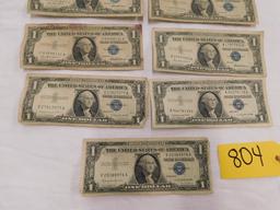 (7) 1957 1.00 SILVER CERTIFICATES