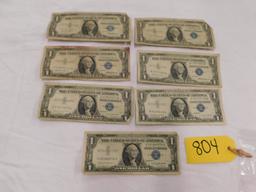 (7) 1957 1.00 SILVER CERTIFICATES