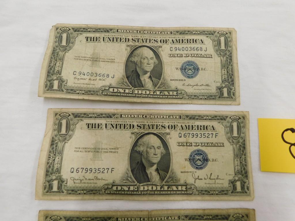 (3) 1935 1.00 SILVER CERTIFICATES