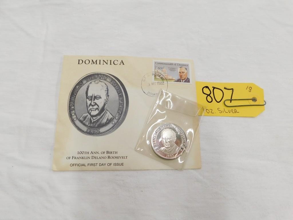 100TH ANNIVERSARY OF FDR 1 OZ SILVER COIN