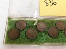 (8)INDIAN HEAD CENTS
