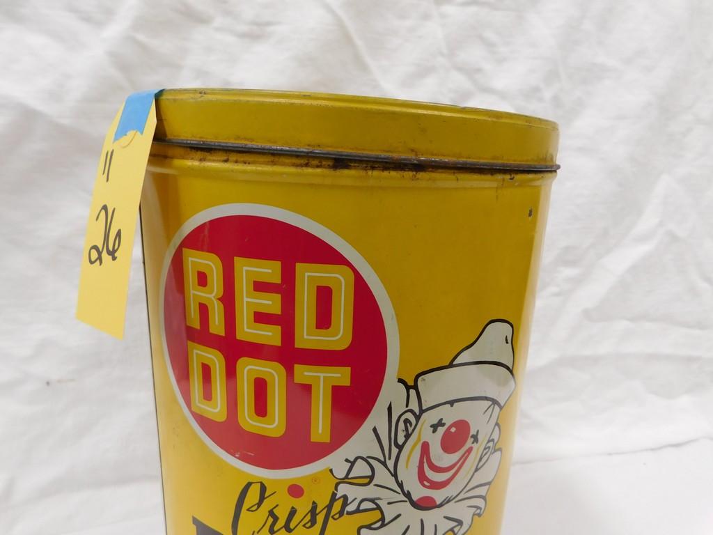 RED DOT CRISP POTATO CHIPS 1LB TIN