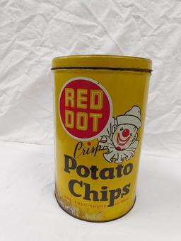 RED DOT CRISP POTATO CHIPS 1LB TIN