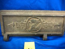 CAST IRON TRADE MARK TOOL BOX LID