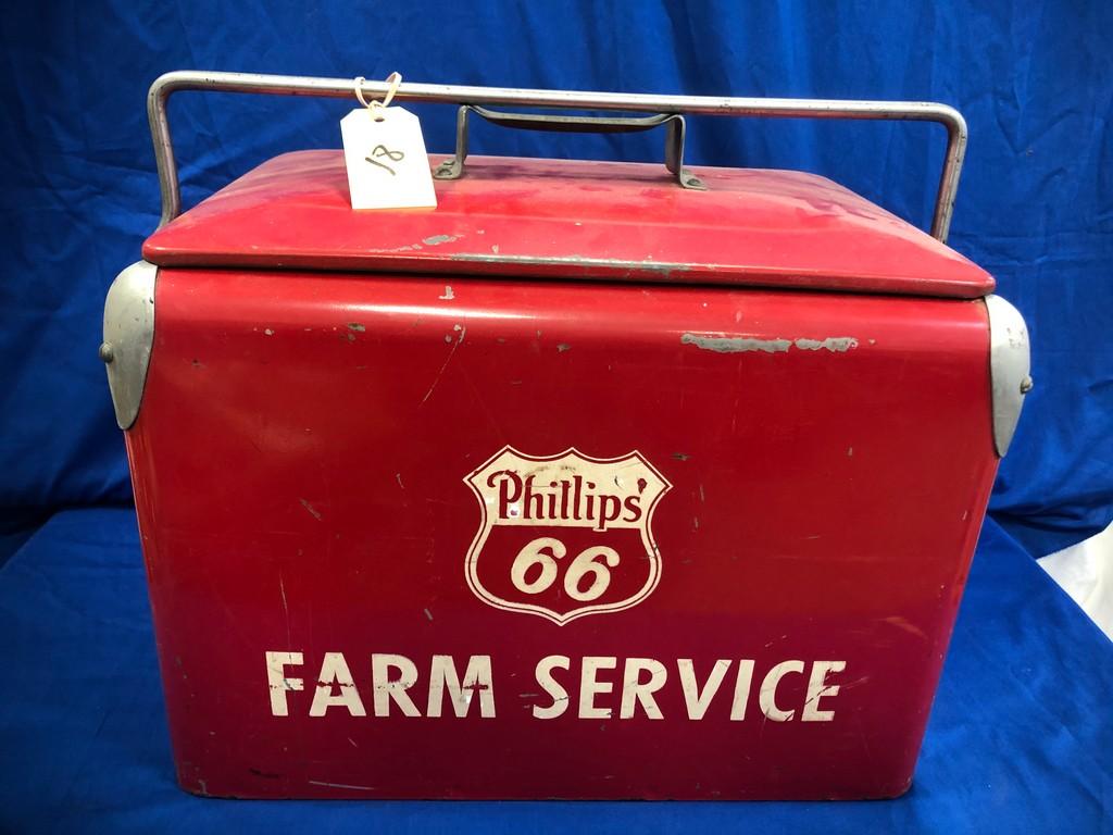 VINTAGE PHILLIPS 66 FARM SERVICE COOLER