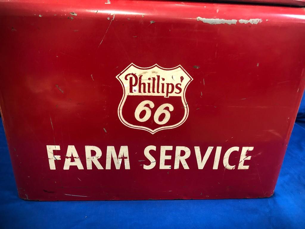 VINTAGE PHILLIPS 66 FARM SERVICE COOLER