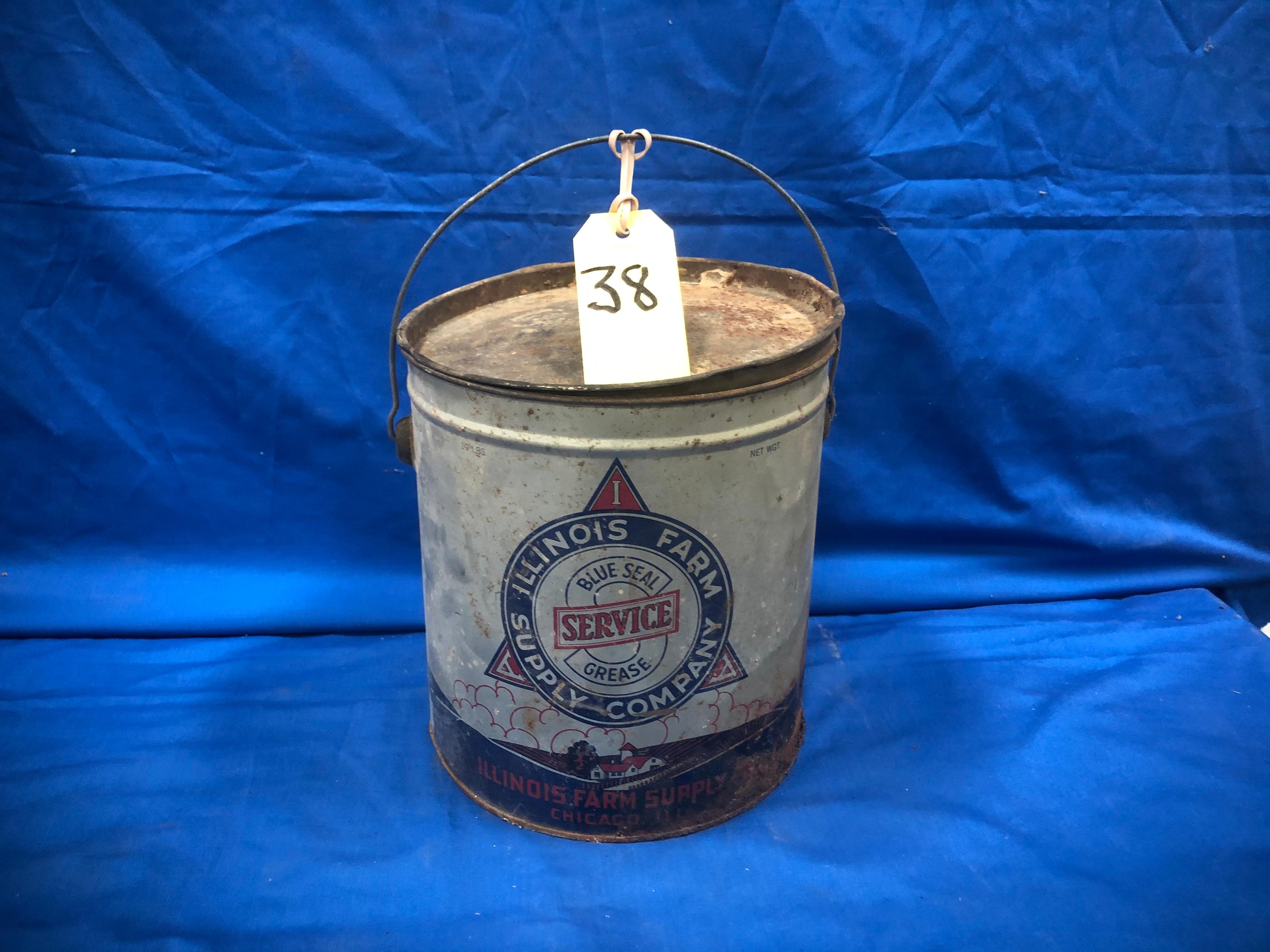 10# ILLINOID FARM SUPPLY COMPANY BLUE SEAL GREASE BUCKET