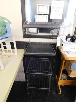 WIRE KITCHEN / BAKERS RACK W/ CASTERS