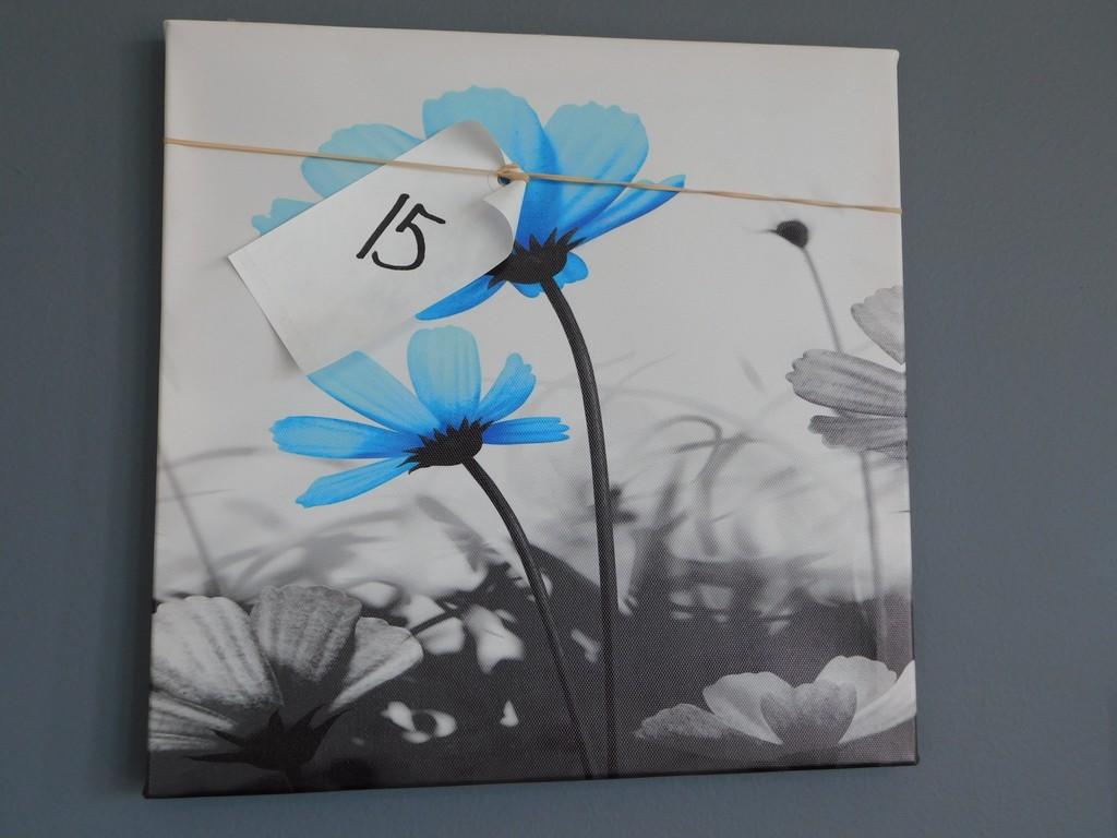 (4) BLUE FLORAL CANVAS DECORATOR PRINTS