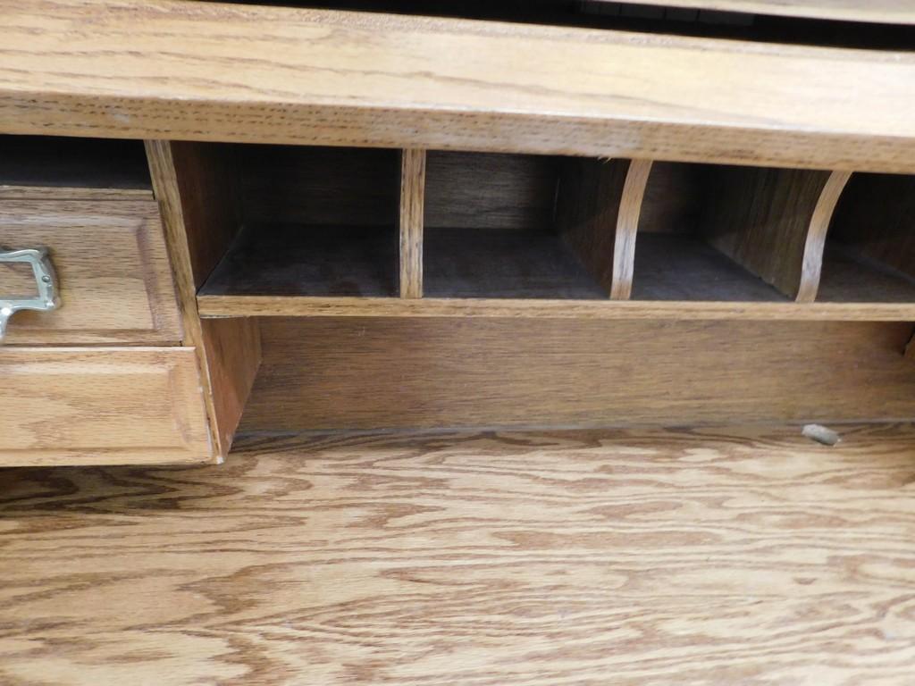 OAK 54" "S" ROLL TOP DESK