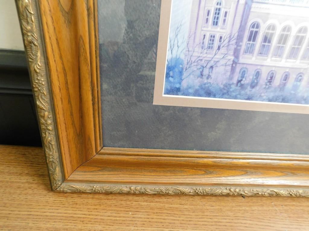 1980 J. RONCKA FRAMED &  MATTED CAPITOL PRINT