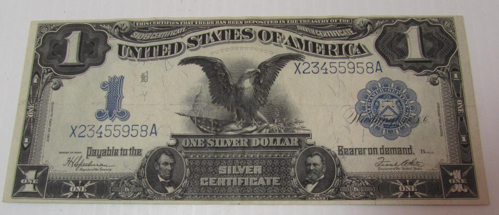 US $1 SILVER CERTIFICATE BLACK EAGLE 1899