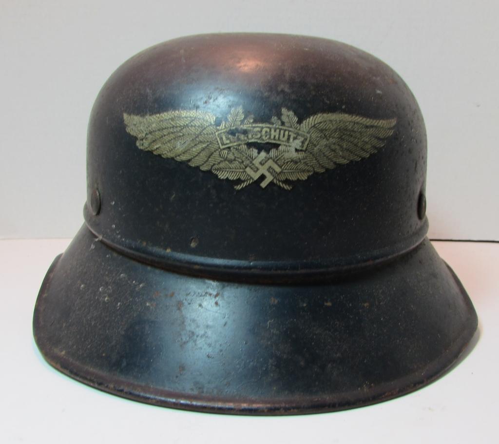 WWII NAZI LUFTSCHUTZ HELMET AIR RAID CIVIL DEFENSE