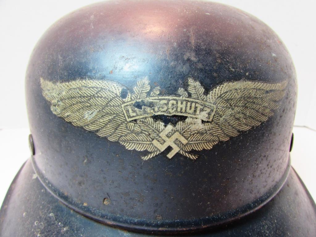 WWII NAZI LUFTSCHUTZ HELMET AIR RAID CIVIL DEFENSE