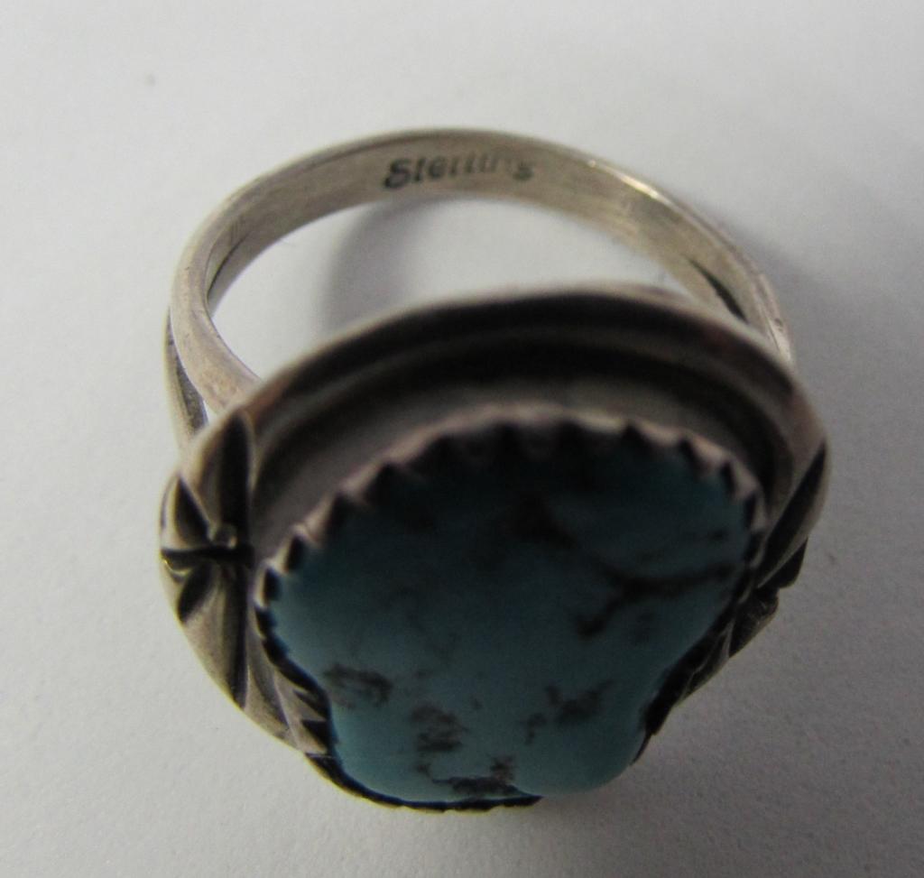 NAVAJO TURQUOISE RING STERLING SILVER