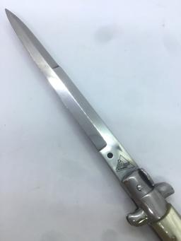 13" AKC ITALY SWITCHBLADE HORN AUTOMATIC KNIFE