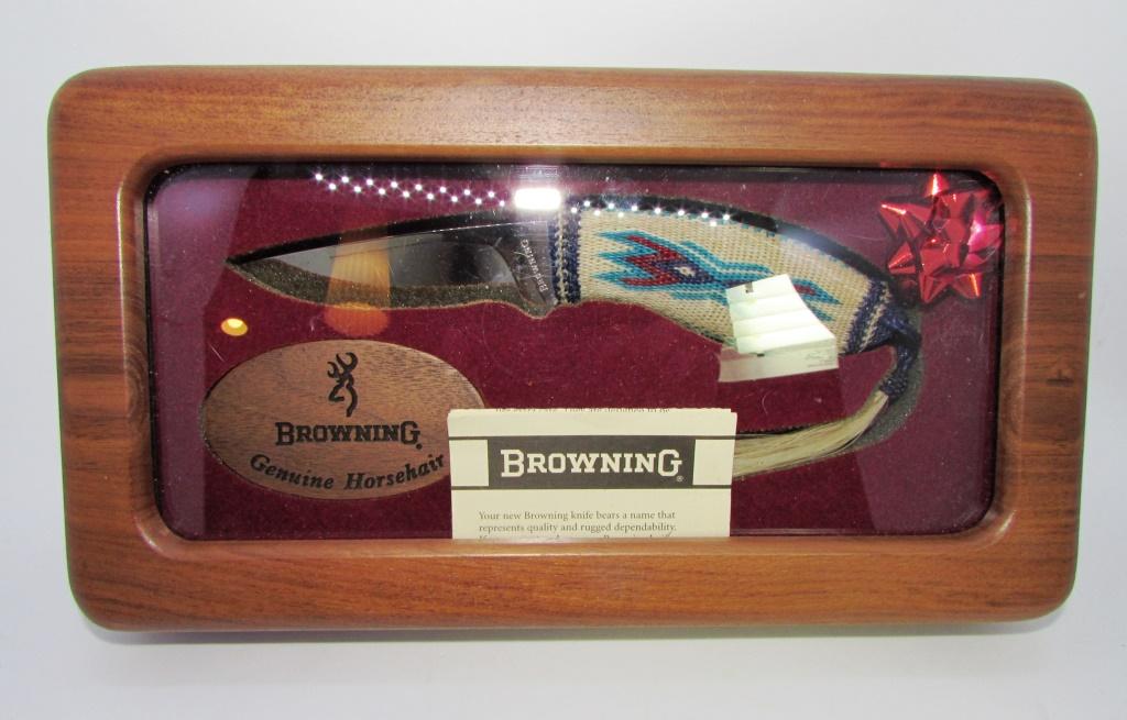 BROWNING KNIFE HORSEHAIR FIXED BLADE NIB MODEL 384