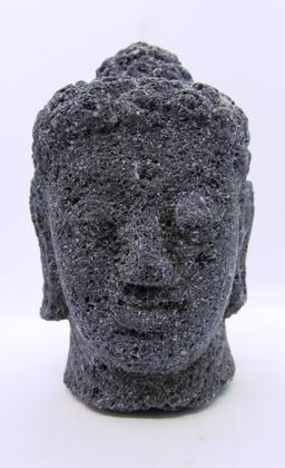 TEMPLE CARVING BUDDHA BUST STONE ANTIQUE ASIAN