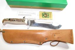 PUMA 6377 WHITE HUNTER STAG KNIFE GERMAN w/ SHEATH