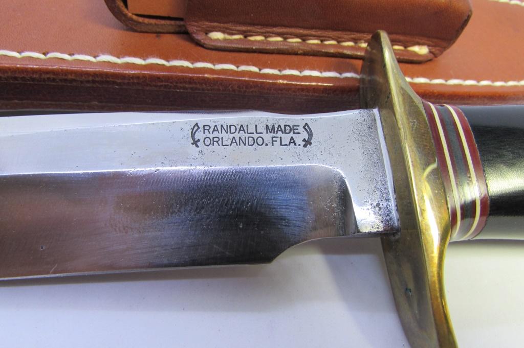 RANDALL #1-8 JRB KNIFE & ORIGINAL LEATHER SHEATH