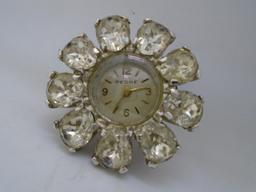 PEDRE WATCH RHINESTONE BROOCH PIN