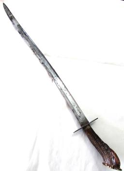 ETIENNE 1872 FRENCH STAG SABRE SHORT SWORD