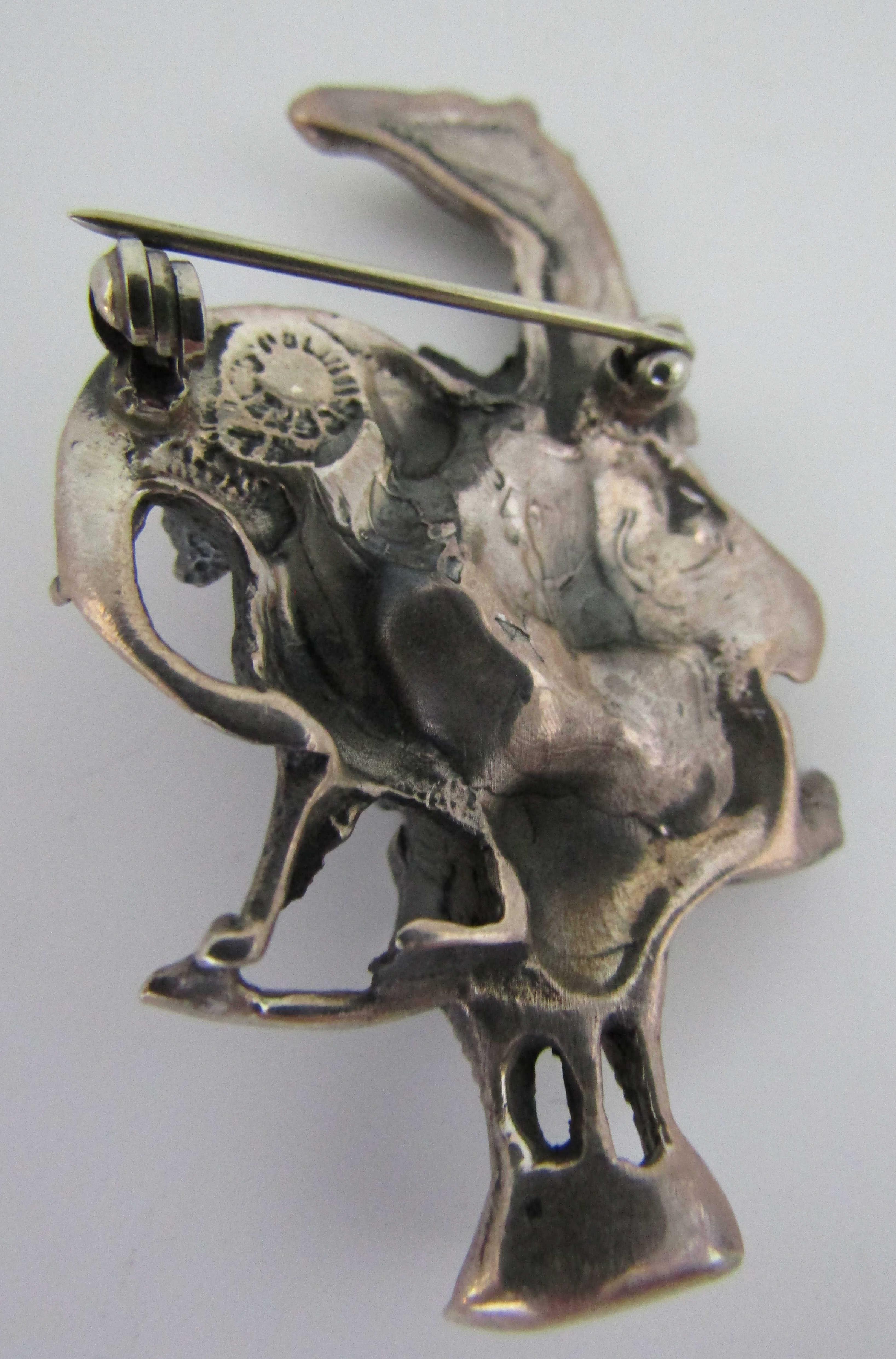 KABANA PIN STERLING SILVER ANIMAL KINGDOM BROOCH