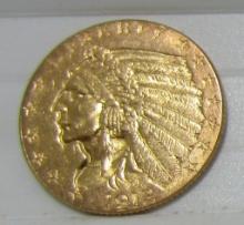 1912 US GOLD INDIAN 2 1/2 DOLLAR COIN
